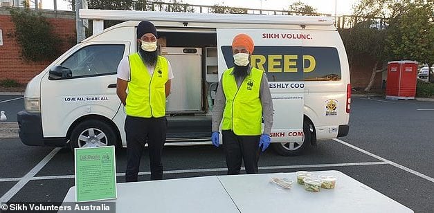 Selfless Sikh volunteers set up a free food home delivery service for people self-isolating during coronavirus crisis